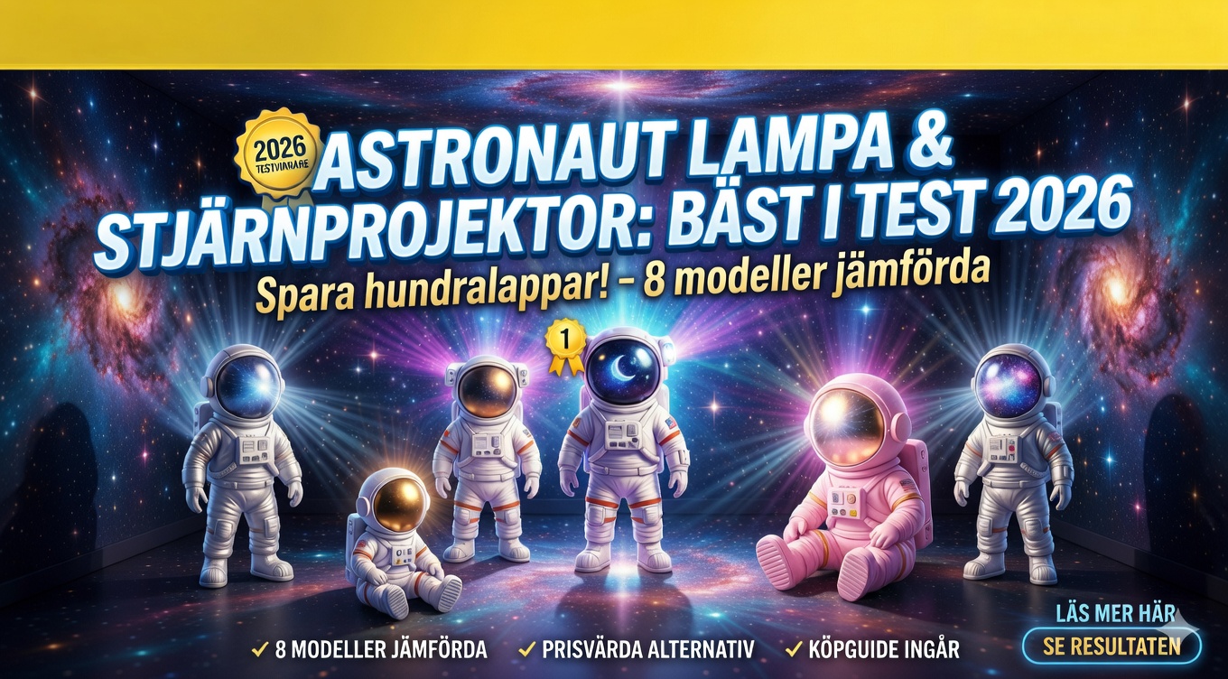 Astronaut Lampa & Stjärnprojektor: Bäst i test 2026 – Köp rätt Rymdgubbe !